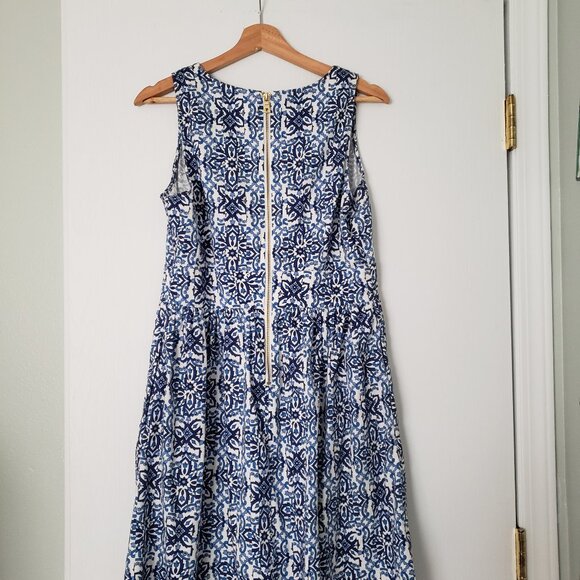 Tile print dress with POCKETS - Picture 2 of 11